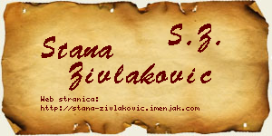 Stana Zivlaković vizit kartica